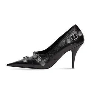 Famoso Design di marca nuovi arrivi scarpe eleganti in pelle crepa Pu scarpe da donna scarpe a punta décolleté con tacco da festa