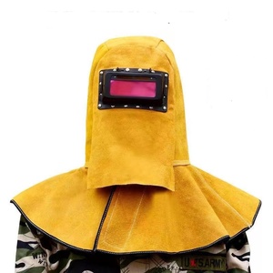 Capuchon de soudeur en cuir de vachette avec filtre <span class=keywords><strong>solaire</strong></span> à obscurcissement automatique, <span class=keywords><strong>protection</strong></span> de niveau A, marque Xingmaitong, pour casques de soudage - Product Image 1