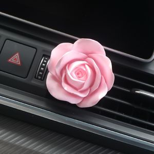 Ароматизатор для автомобиля из керамики ручной работы в форме розы, с эфирными маслами, для вентиляционного отверстия, гипсовый диффузор - Product Image 2