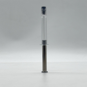 Seringue en verre de précision ultra-mince de 2,25 ml avec tige de poussée métallique, service OEM de marque privée pour produits cosmétiques et usage en laboratoire - Product Image 1