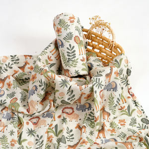 Coperte in mussola di cotone di bambù con stampa digitale-telo da bagno e avvolgente per neonati per comodità e biancheria da letto - Product Image 3