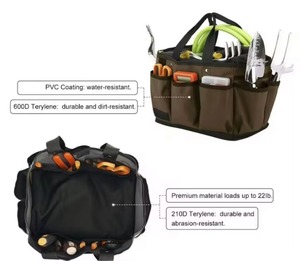 Free Sample Heavy Duty Electrician Tote Tool <b>Bag</b> Multi-Compartment Pocket Tool <b>Bag</b> Wear-Resistant <b>Garden</b> canvas Tool Storage <b>Bag</b> - Product Image 2