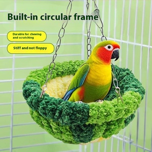 Nid d'oiseau résistant à l'hiver à motif solide <span class=keywords><strong>Lit</strong></span> suspendu isolé écologique avec rembourrage épaissi pour petits perroquets Carton emballé - Product Image 2