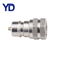 Raccord rapide hydraulique en acier inoxydable Coupleur ISO A Coupleur à connexion rapide à dégagement hydraulique 304