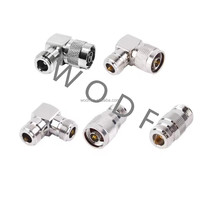 Adaptateur RF du fabricant Adaptateur coudé 50ohm Type N Connecteur de câble coaxial mâle à femelle Convertisseur de prise jack