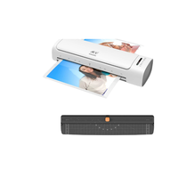 Machine à plastifier manuelle Quanheng SL588 6 en 1 format A4, à chaud et à froid, pour cartes et feuilles, usage scolaire et domestique