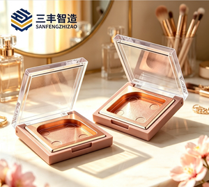Square Plastic Cosmetic Palette with Clear Lid for Eye <b>Shadow</b> Makeup Storage - Product Image 5
