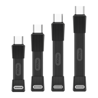 Función completa en ángulo 240W USB4 tipo C macho a tipo C macho Cable DE DATOS 80Gbps 8K Transferencia de audio FPC Cable corto para teléfono portátil
