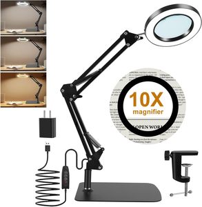 Lámpara <span class=keywords><strong>de</strong></span> Escritorio LED con Brazo Oscilante <span class=keywords><strong>de</strong></span> Metal Plegable, con Interruptor Táctil USB, Cuidado <span class=keywords><strong>de</strong></span> la Vista, Ecológica, con Soporte <span class=keywords><strong>de</strong></span> Abrazadera para Mesa <span class=keywords><strong>de</strong></span> Estudio o Estación <span class=keywords><strong>de</strong></span> Trabajo, Uso con Corriente Continua - Product Image 1