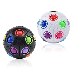 Thiết kế mới 20 lỗ ma thuật cầu vồng Câu Đố bóng <span class=keywords><strong>Fidget</strong></span> <span class=keywords><strong>Cube</strong></span> đồ chơi chống căng thẳng cảm giác đồ chơi trẻ em - Product Image 1