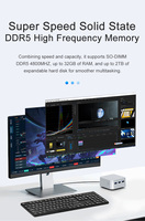 Mini Bilgisayar Intel 12. Nesil N100 N95 8GB RAM 256GB SSD Çift 4K Ekran Desteği Ultra Kompakt Fansız Windows 11 Pro