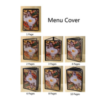 Yimi personnalisé de haute qualité en cuir PU PVC Menu livre Pages personnalisées pour hôtel & Restaurant fournitures