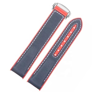 <span class=keywords><strong>Correa</strong></span> de <span class=keywords><strong>reloj</strong></span> de nailon y caucho de lona curva resistente al agua para Seamaster Speedmaster <span class=keywords><strong>20mm</strong></span> 22mm <span class=keywords><strong>correa</strong></span> de tela de acero de lujo - Product Image 6