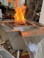 Brasero de piscine haut de gamme en acier inoxydable, personnalisé en usine, avec allumage à gaz télécommandé