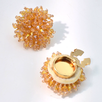 Gros Clip Strass Bouton pour Chemise Couverture Décorative Boutons De Manchette Bouton Fleur Clip Bouton LSCB042