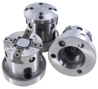 Mandrin 4 mors léger 4B-03A4 pour tour CNC, fixation puissante pour colonnes d'électrodes de nouvelle énergie, usinage en U, serrage haute vitesse