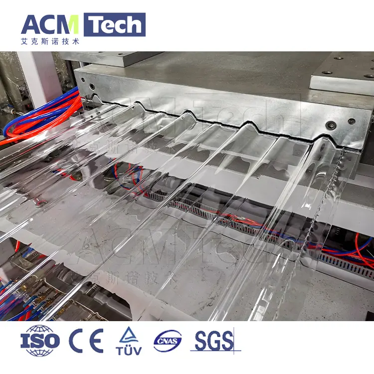 ACMTECH yapılan plastik ekstruder PC polikarbonat çatı levhası üretim hattı yapma makinesi ekstrüzyon işleme makinesi