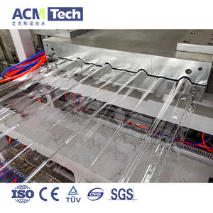 Ligne de production de feuilles de toiture en <span class=keywords><strong>polycarbonate</strong></span> PC, extrudeuse de plastique fabriquée par ACMTECH, machine de fabrication par extrusion - Product Image 1