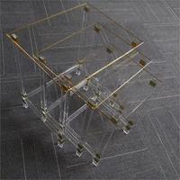 Mobilier moderne chaise pliante en acrylique plexiglas transparent table basse fantaisie en acrylique