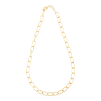 Collier chaîne à maillons martelés Heritage, chaîne ovale texturée dorée, bijou audacieux et élégant au style moderne pour femme