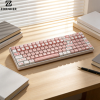 Teclado Mecánico Zornher ZH100 OEM de Tamaño Completo con Retroiluminación RGB, Teclado Programable para Oficina Corporativa, Venta al por Mayor