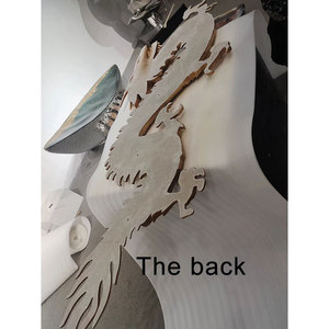 K125 statue de dragon personnalisée, décoration de maison, sculpture de dessin animé en fibre de verre, décoration extérieure sur le mur - Product Image 5