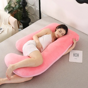 Almohada de embarazo de maternidad de terciopelo de cristal esponjoso en forma de U Soporte corporal cómodo <span class=keywords><strong>para</strong></span> mujeres <span class=keywords><strong>embarazadas</strong></span> <span class=keywords><strong>para</strong></span> sala de estar - Product Image 4