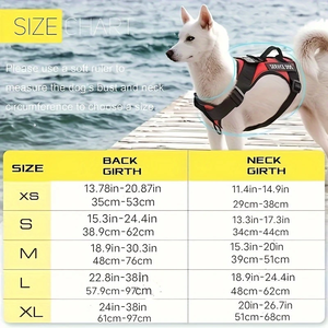 เสื้อกั๊กสายจูงสุนัขแบบยุทธวิธีเสื้อกั๊กสะท้อนแสงสำหรับกลางคืนสำหรับสุนัขขนาดใหญ่อุปกรณ์สำหรับสุนัข - Product Image 3