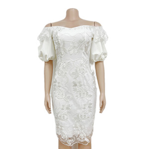 Vestidos de Fiesta con Hombros Descubiertos y Bordado Floral de Última Moda para Mujer - Product Image 4