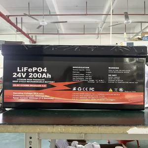 <b>24v</b> 200Ah Lifepo4 <b>Battery</b> with CAN Communication for Solar Panels Deep Cycle Lithium Ion <b>Battery</b> With BMS - Product Image 1