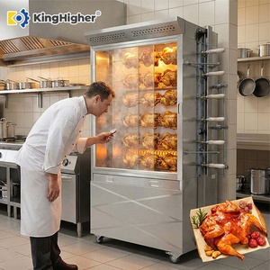 Horno Asador Vertical Comercial de Acero Inoxidable para Pollos, con 6 Varillas, Asador Automático de Pollos JHY-6B H - Product Image 4