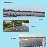 Panel surya apung 1MW, sistem tanaman tenaga surya apung dengan tali & Kit penggerak