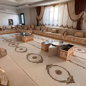 Ensemble de canapés sectionnels carrés arabes Majlis yéménais, meubles de <span class=keywords><strong>salon</strong></span> marocains, rembourrage en tissu et éponge, <span class=keywords><strong>pour</strong></span> centre commercial et école - Product Image 2