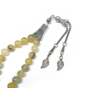Cuentas de oración de jade de panal optimizadas naturales musulmanas de 33 cuentas | Conjunto de regalo islámico al por mayor Tasbih Ramadan | Turco Misbaha <span class=keywords><strong>Rosar</strong></span> - Product Image 4