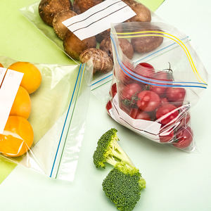 Sacs à fermeture éclair givrés enduits d'eau, imperméables, en PEHD recyclable, avec logo personnalisé pour étui à crayons, voyage, cosmétiques, emballage alimentaire, thé - Product Image 1