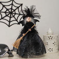 Décorations d'Halloween, Festival des Fantômes, Poupées Sorcières, Décorations d'Arbre en Forme d'Étoile, Figurines et Ornements de Table en Plastique
