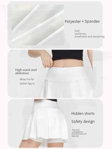 Ensemble de vêtements de sport <span class=keywords><strong>pour</strong></span> femmes, <span class=keywords><strong>raquette</strong></span> de pickleball durable de haute qualité, respirant, à séchage rapide, jupe de tennis, entraînement physique, divertissement - Product Image 5