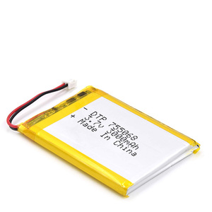 3,7 V 3000mAh small hand rechargeable battery dtp755068 - Product Image 2