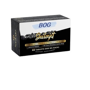 Tabletas de Shilajit del Himalaya Premium de 500 mg con más de 85 Minerales Traza y Ácido Fúlvico - Energía Natural y Refuerzo del Sistema Inmunitario - Product Image 1