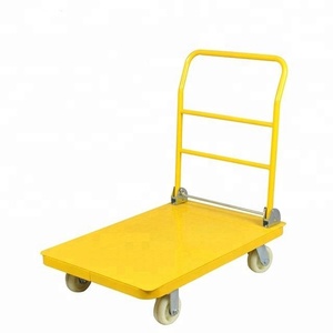 Heavy Duty Industrial Steel Push <strong>Cart</strong> Dolly Moving Platform <strong>Hand</strong> Truck 4-<strong>Wheel</strong> Foldable Trolley - Product Image 4