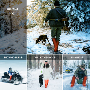 Chaussettes de ski chauffantes électriques rechargeables pour hommes et femmes, respirantes, en tricot, pour la <span class=keywords><strong>chasse</strong></span>, le camping, usage quotidien - Product Image 6