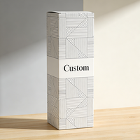 Caja de Cartón Corrugado Ecológica, Minimalista y de Alta Gama TongKun para una Sola Botella de Brandy o Tequila, con Textura en Relieve y Portátil