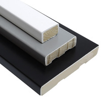 Plinthe en bois massif de pin, ligne plate, blanc, noir, gris, ligne décorative en bois, style américain, peinte