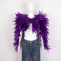 Châle en Plumes de Carnaval Brésilien, Matière Douce, Couleur Personnalisée, Taille Personnalisée, Vente en Gros, pour Équipes de Danse Samba, Fêtes Cosplay