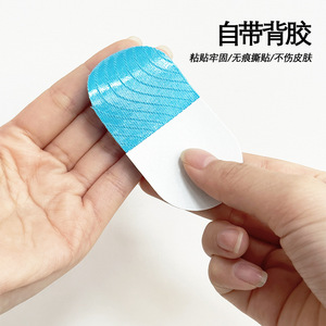 Autocollant de pouce de bowling bleu personnalisé 7,5x3,8cm, antidérapant, en tissu tissé, support pour doigt, unisexe, usage général - Product Image 3