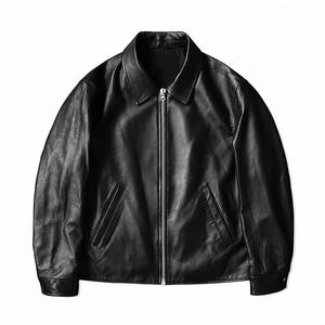 แจ็คเก็ตหนังแกะสไตล์อเมริกันคลาสสิกใหม่ ฤดูใบไม้ผลิ 2026 แฟชั่นทันสมัย ย้อนยุค หนังแท้สำหรับผู้ชาย - Product Image 4