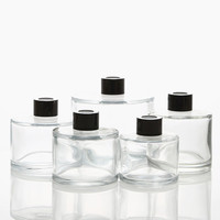 100ml 150ml 200ml clair rond pour diffuseur de roseau bouteille de parfum en verre vide pour la décoration de la maison avec bouchon à vis emballé dans du carton