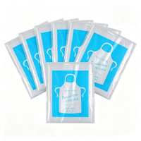 Bavoirs jetables en plastique légers et imperméables pour la peinture, les fêtes et les pique-niques. Utilisation facile, nettoyage rapide
