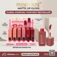 Gloss à lèvres mat velours Passion Rose, fini léger, haute pigmentation, rouge à lèvres liquide, texture nuage, teinte à lèvres, marque privée OEM