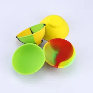 Wholesale Logo Printing Silicon Container Collapsible Foldable Mini Herb Tobacco Silicone Bowls